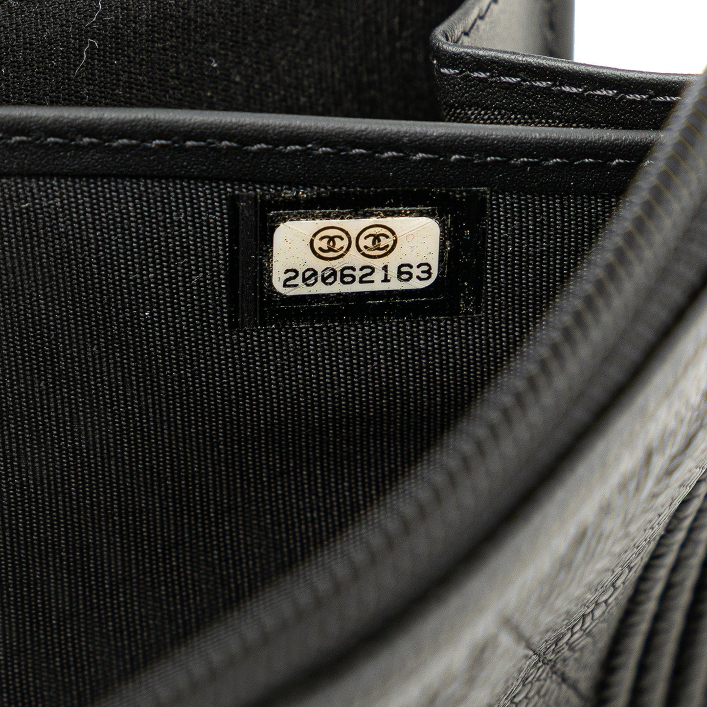 Black Chanel Caviar Boy Long Zip Around Wallet