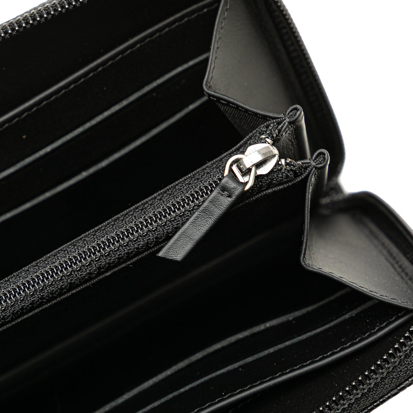 Black Chanel Caviar Boy Long Zip Around Wallet