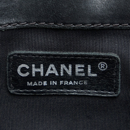 Black Chanel Medium Patent Reverso Boy Flap Crossbody Bag