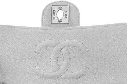 Chanel White Caviar Mini Flap SHW  Handbag