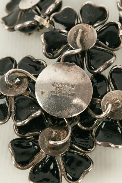 Collier camlias en pte de verre Chanel