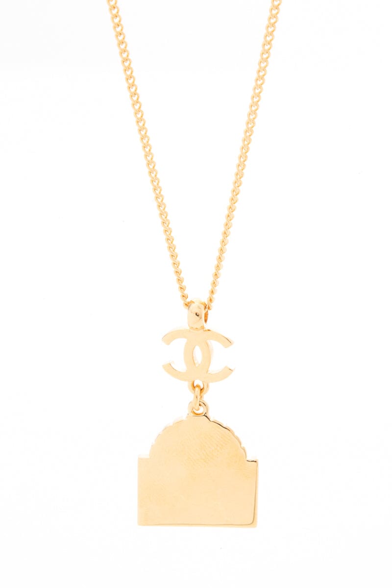 Chanel 2022 Gold Long CC Rue Cambon Necklace