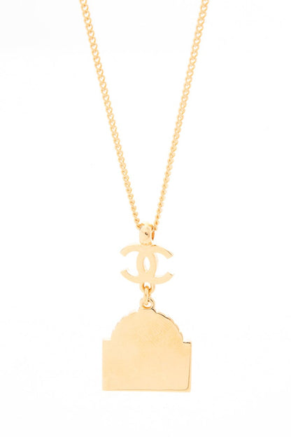 Chanel 2022 Gold Long CC Rue Cambon Necklace