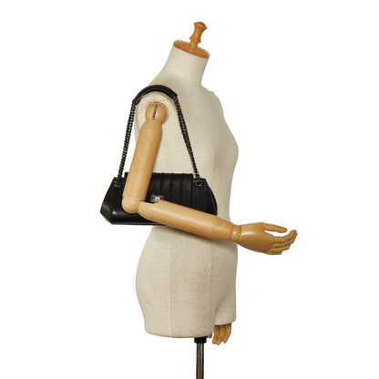 Chanel Mademoiselle Chain Shoulder Bag Black Lambskin