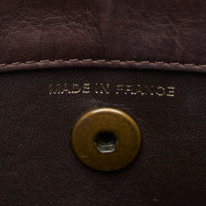Chanel Coco Mark Matelasse Leather Handbag Brown