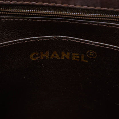 Chanel Coco Mark Matelasse Leather Handbag Brown