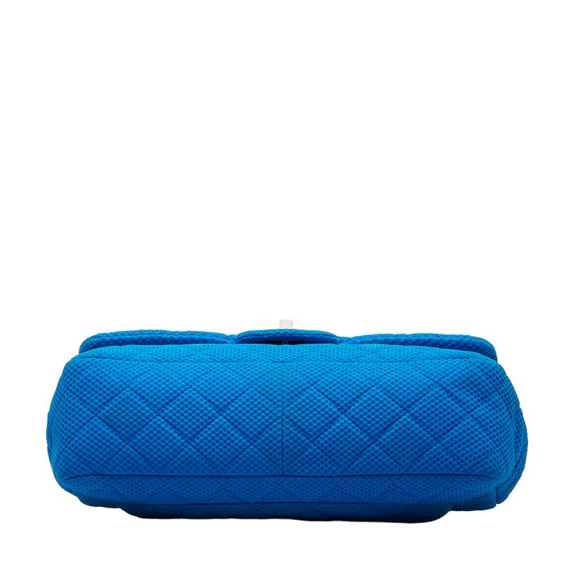 Chanel Matelasse Coco Mark Canvas Handbag Blue