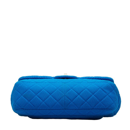Chanel Matelasse Coco Mark Canvas Handbag Blue