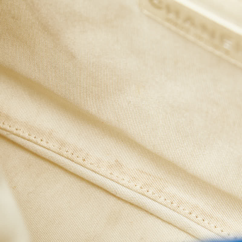 Chanel Matelasse Coco Mark Canvas Handbag Blue