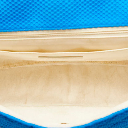 Chanel Matelasse Coco Mark Canvas Handbag Blue