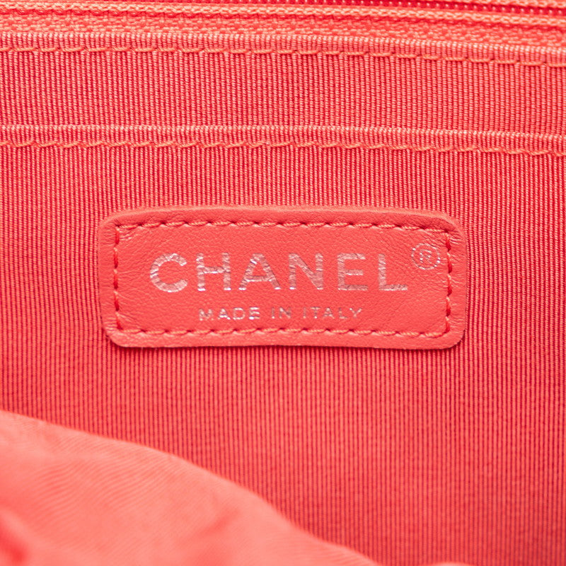 Chanel Matelasse Coco Mark Lambskin Backpack Red