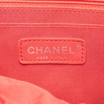 Chanel Matelasse Coco Mark Lambskin Backpack Red