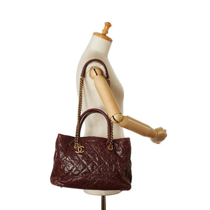 Chanel Caviar Skin Matelasse Coco Mark 2WAY Handbag
