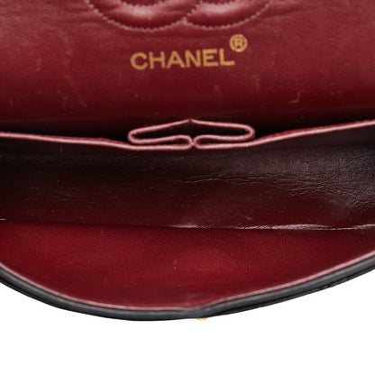 Chanel Coco Mark Double Flap Leather Shoulder Bag