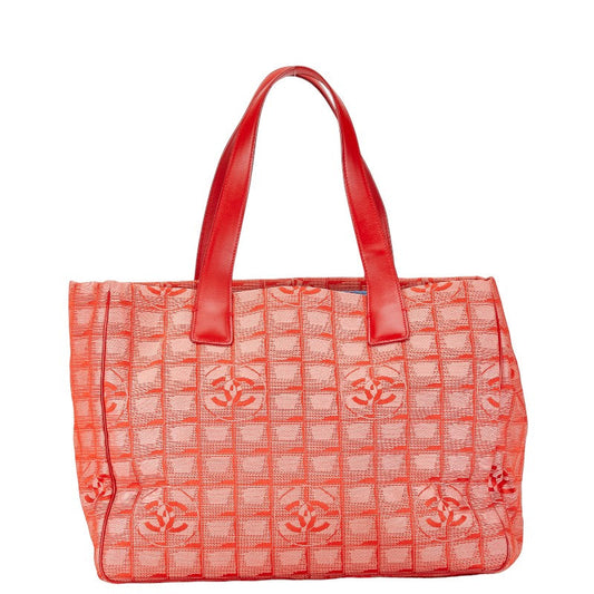 Chanel Nylon Leather New Travel Line Tote MM Handbag