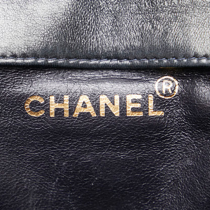 Chanel Matelasse Coco Mark Chain Backpack Black