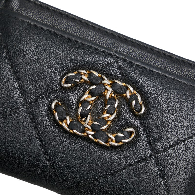 Chanel 19 Coco Mark Card Case AP1167 Black Lambskin in New Condition