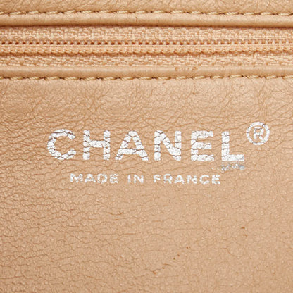 Chanel Leather Coco Mark Tote Bag Beige Brown