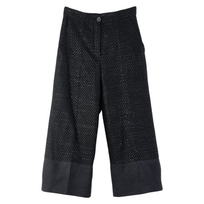 Chanel Tweed Jacket Pants Set 38 Black