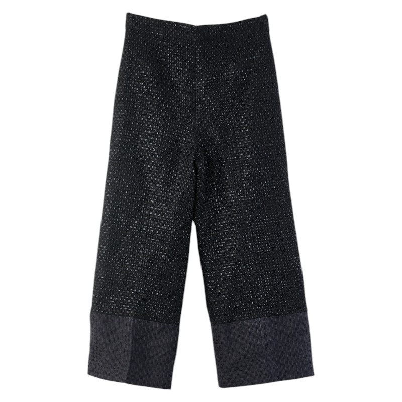 Chanel Tweed Jacket Pants Set 38 Black