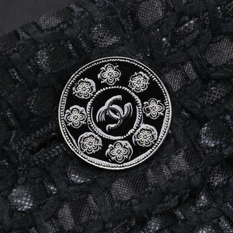Chanel Tweed Jacket Pants Set 38 Black