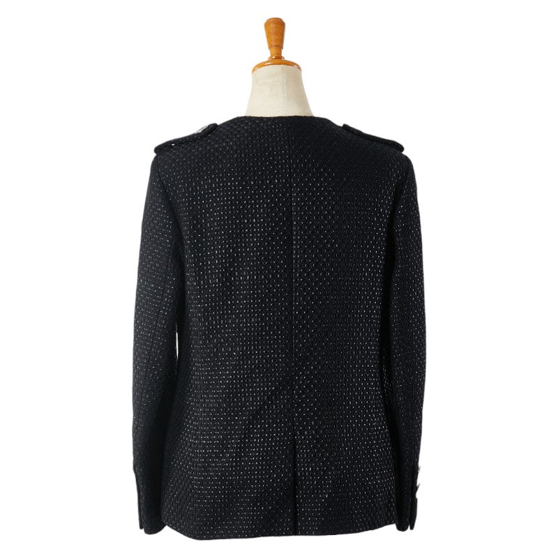Chanel Tweed Jacket Pants Set 38 Black