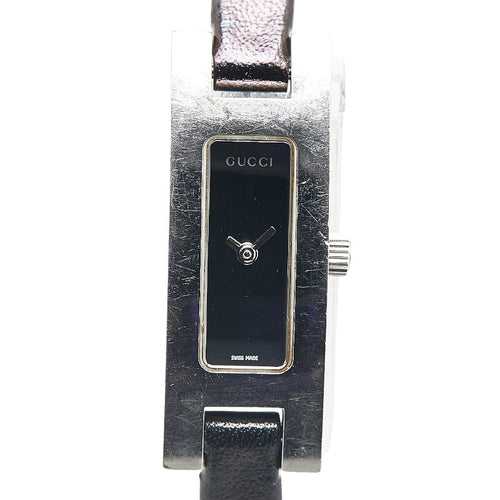 Gucci 3900L Quartz Watch Stainless Steel Leather