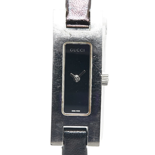 Gucci 3900L Quartz Watch Stainless Steel Leather