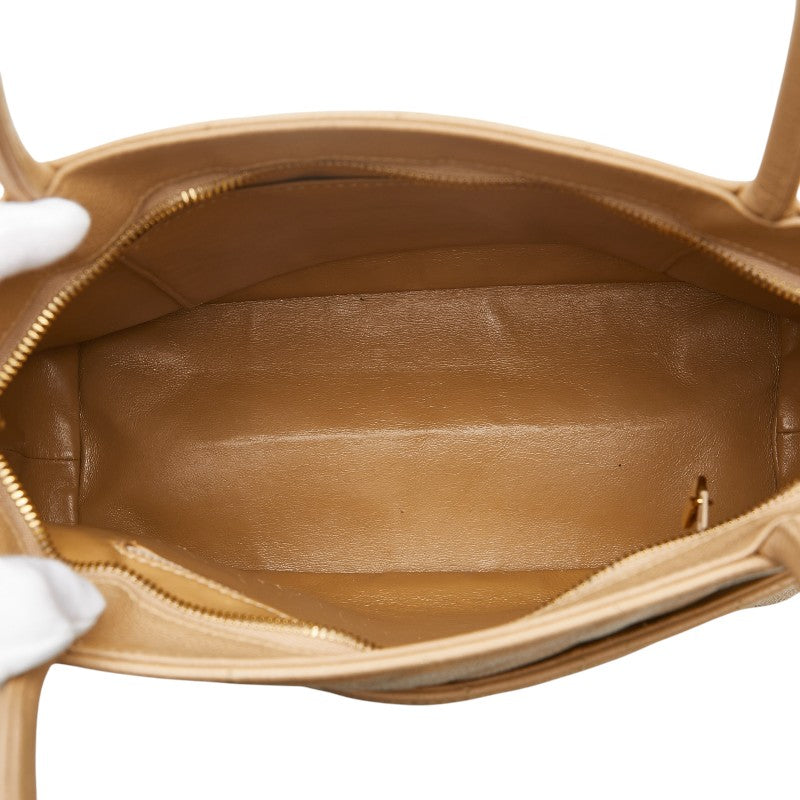 Chanel Caviar Skin Matelasse Tote Bag Beige