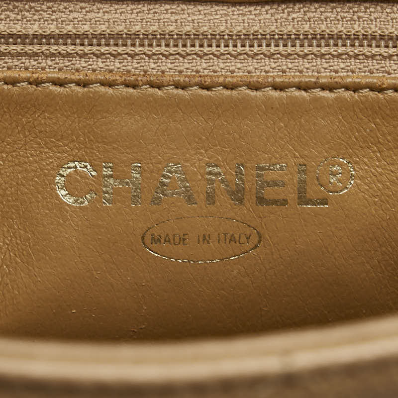 Chanel Caviar Skin Matelasse Tote Bag Beige