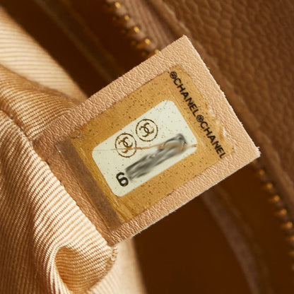 Chanel Caviar Skin Matelasse Tote Bag Beige