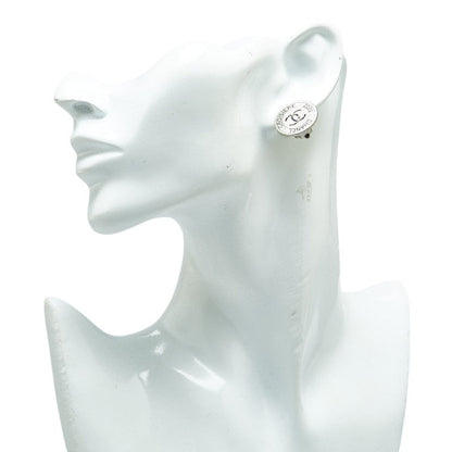 Chanel Coco Mark Round Metal Earrings