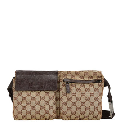 Gucci Canvas Leather Waist Bag 28566