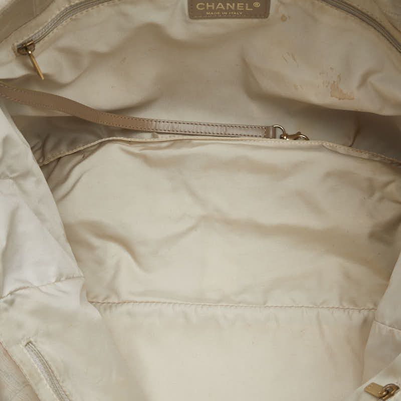 Chanel Canvas Leather Tote Handbag