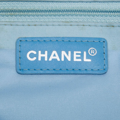 Chanel Nylon Leather Tote MM Coco Mark Bag
