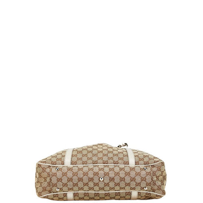 Gucci Canvas Leather Double G Tote Bag