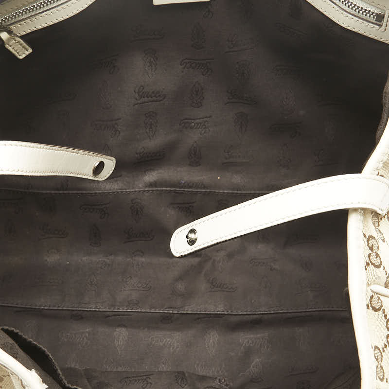 Gucci Canvas Leather Double G Tote Bag