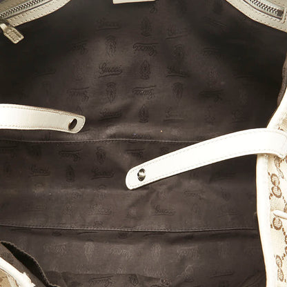 Gucci Canvas Leather Double G Tote Bag