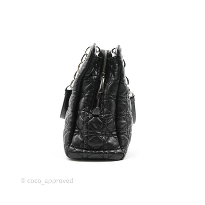 Christian Dior Lambskin Cannage Large Soft Shopping Tote Black