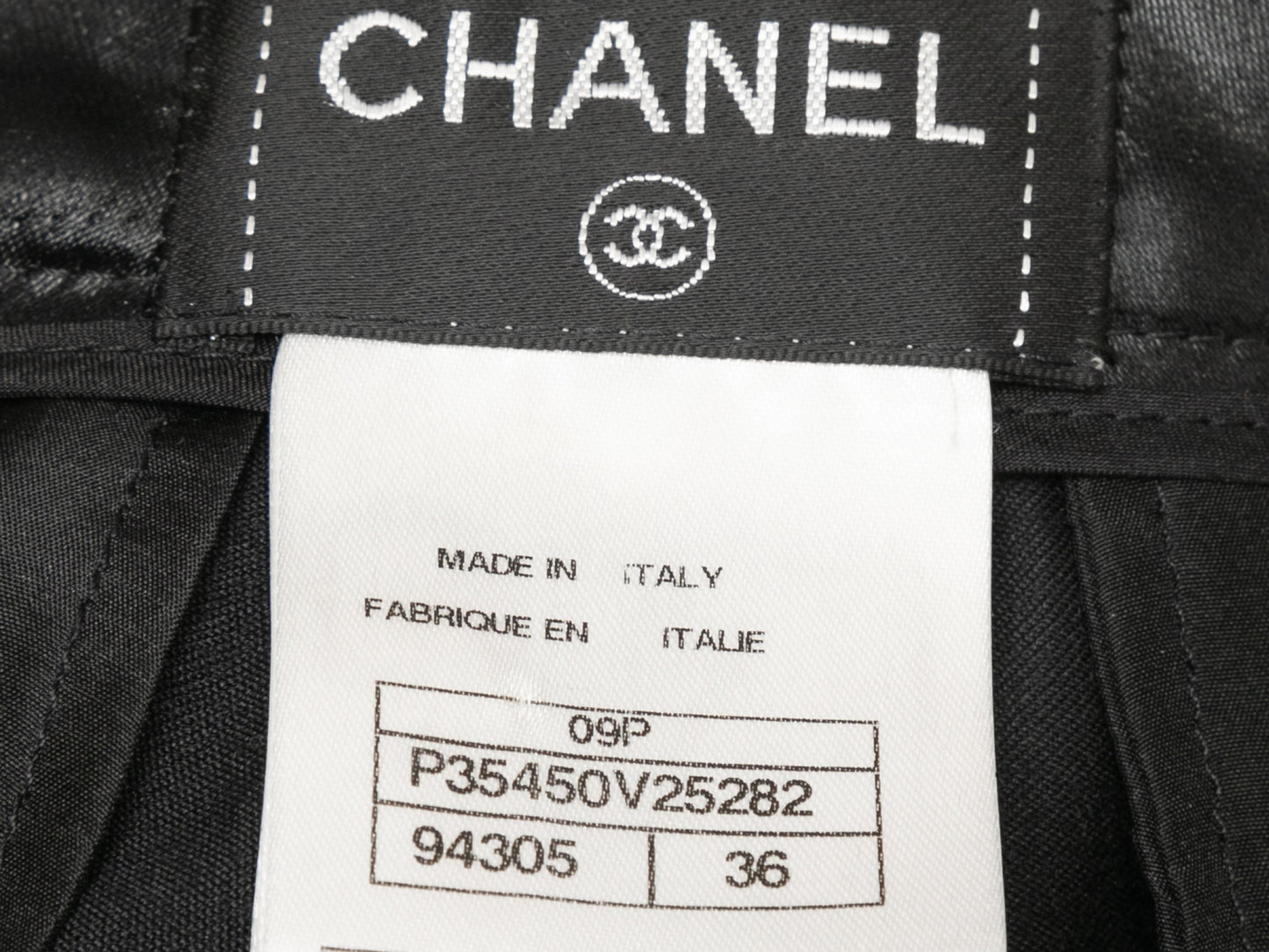 Black Chanel Spring/Summer 2009 Shiny Trousers Size EU 36