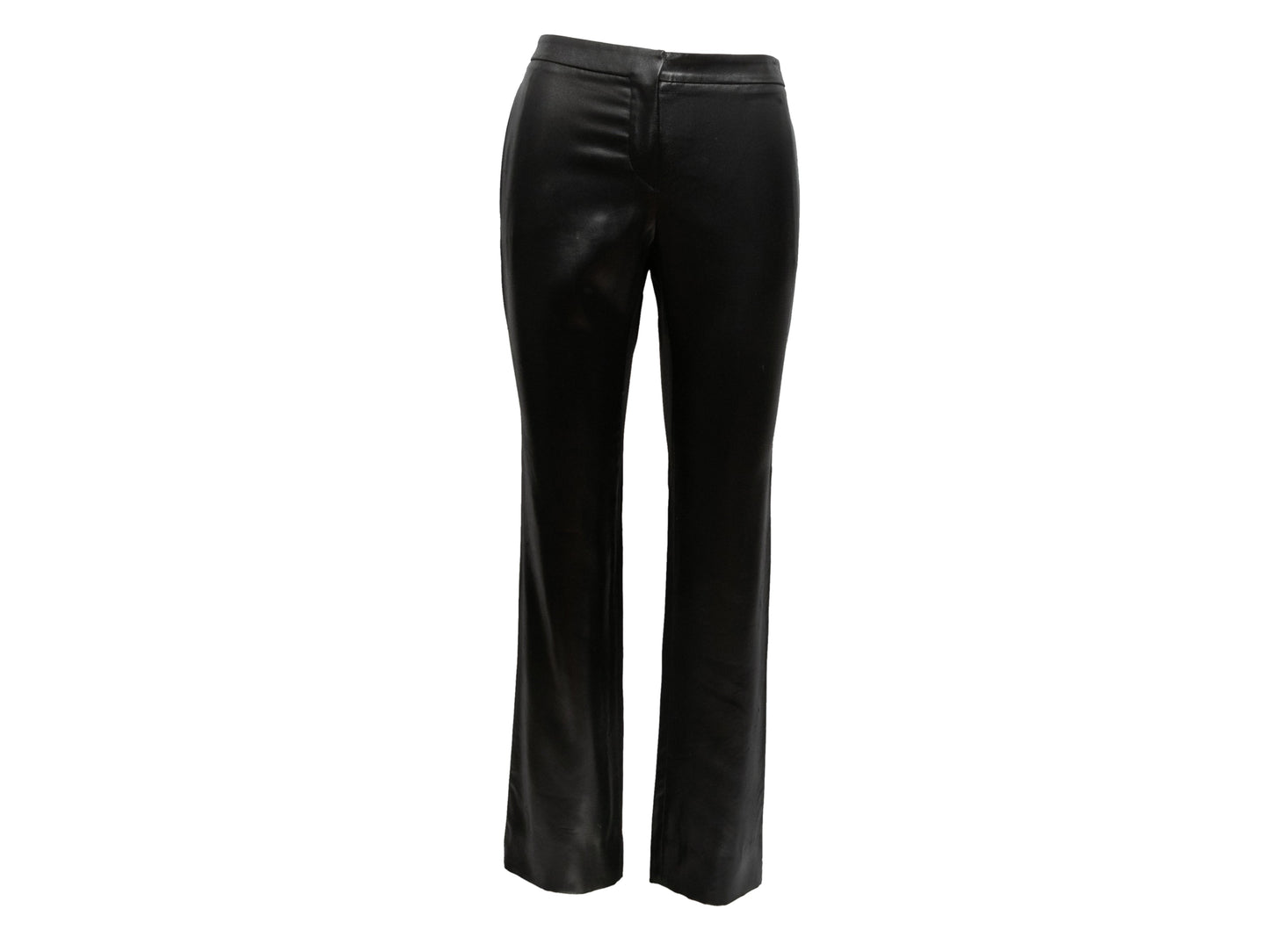 Black Chanel Spring/Summer 2009 Shiny Trousers Size EU 36