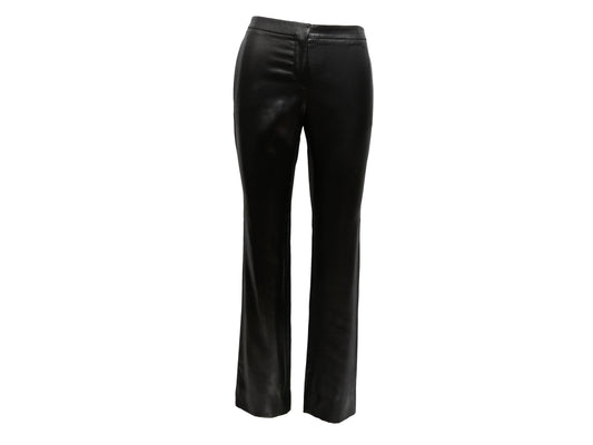 Black Chanel Spring/Summer 2009 Shiny Trousers Size EU 36