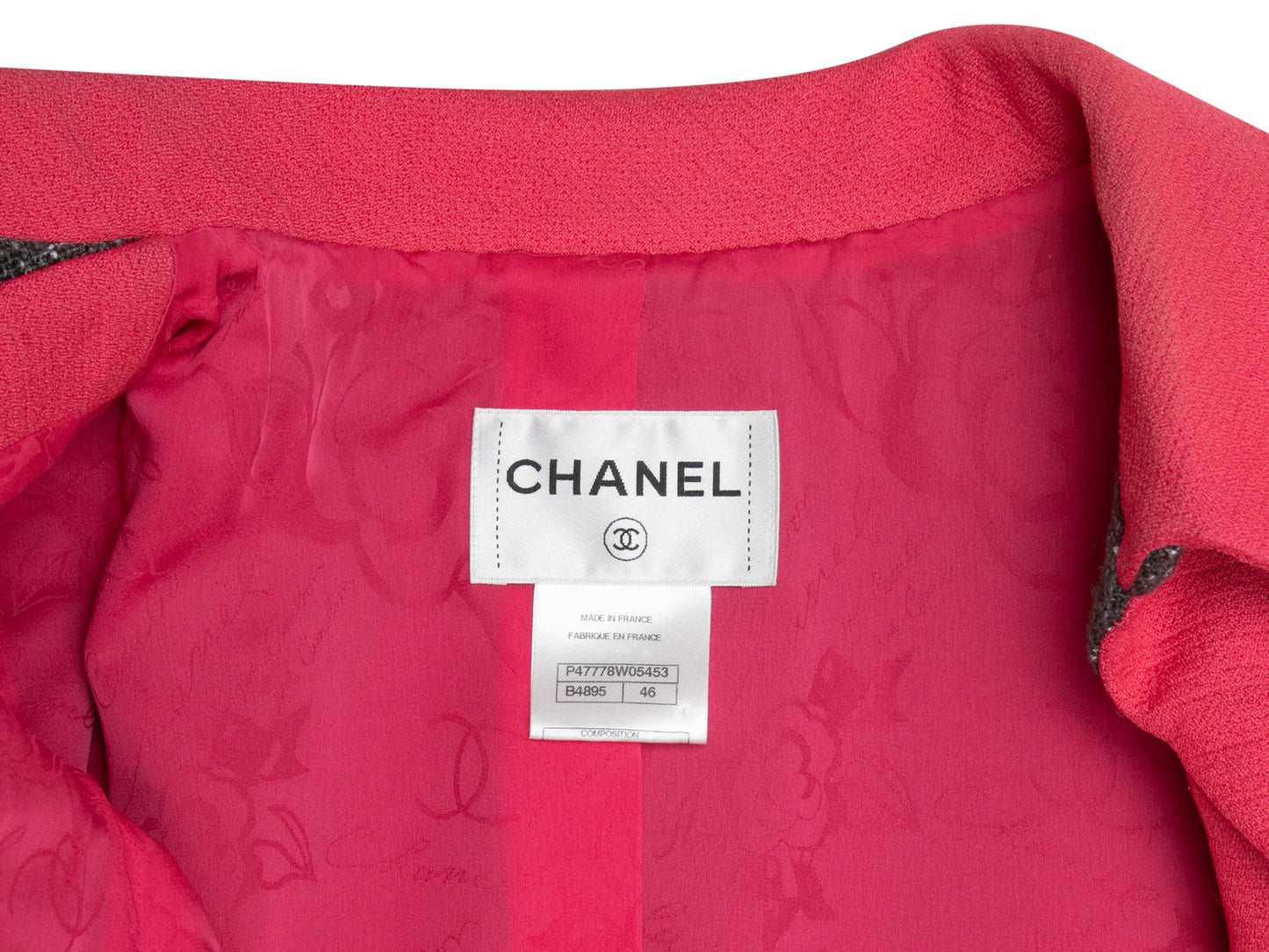 Grey & Pink Chanel Color Block Blazer Size FR 46