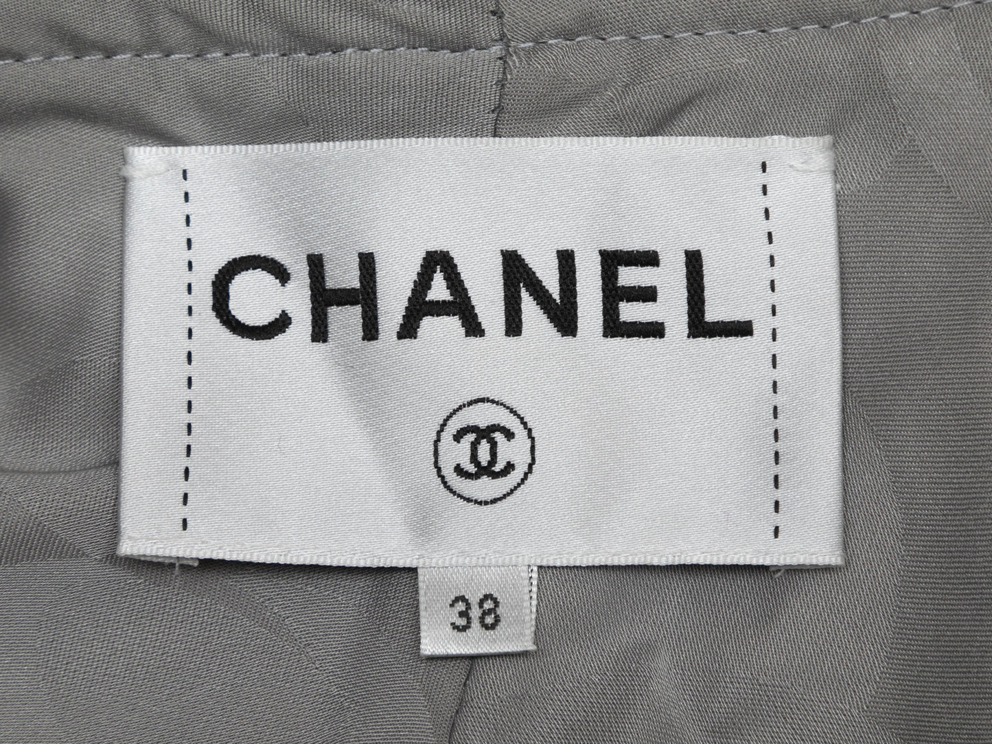 Grey & Silver Chanel Cotton Tweed Jacket Size FR 38