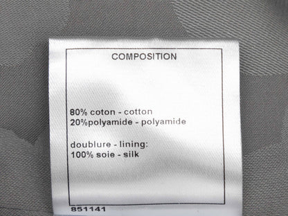 Grey & Silver Chanel Cotton Tweed Jacket Size FR 38