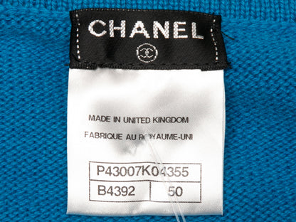 Cerulean & White Chanel Cashmere Cardigan Size FR 50