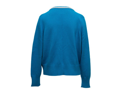 Cerulean & White Chanel Cashmere Cardigan Size FR 50