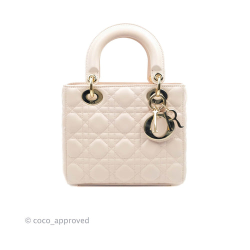 Christian Dior Lambskin My ABCDior Lady Dior Pale Pink Gold Hardware