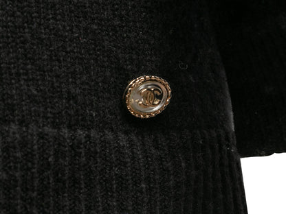 Black & Multicolor Chanel Cashmere-Blend Logo Knit Sweater Size FR 36