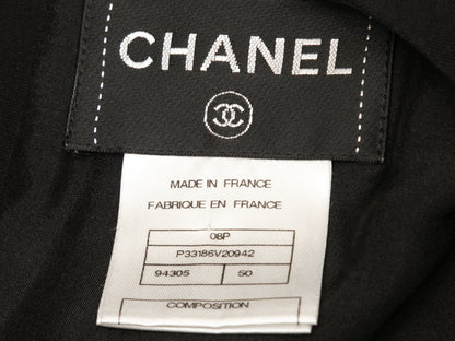 Black Chanel Spring/Summer 2008 Silk Dress Size FR 50